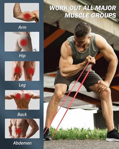 Resistance Bands for Working Out,5-Level Elastic Pull Up Assistance Bands Set for Men & Women,Exercise Bands for Home Workouts,Fitness,Training & Physical Therapy - Image 4