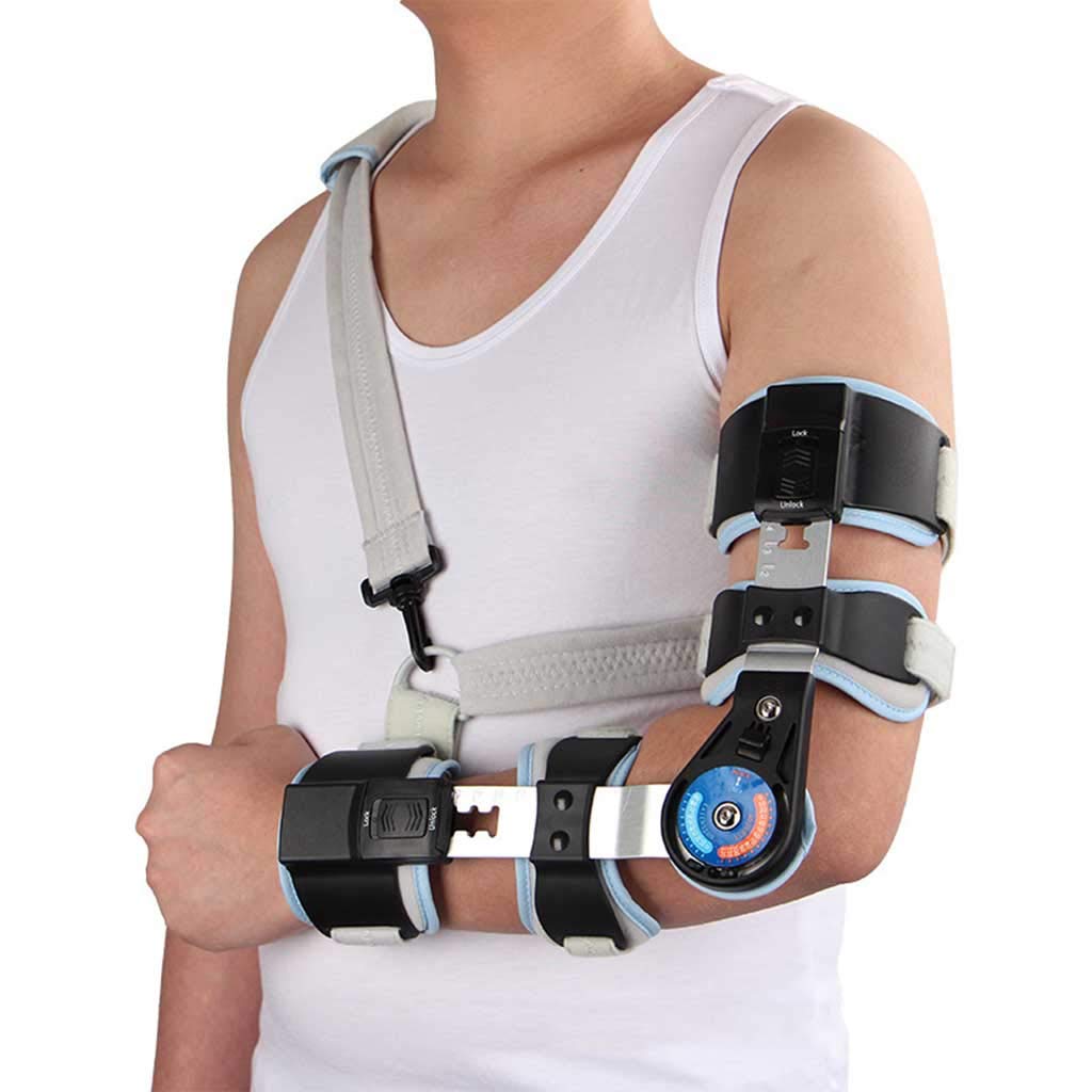 肘　脱臼防止装具（肘ブレース） Amazon | 靭帯および腱の修復および脱臼用の調整可能な術後肘装具