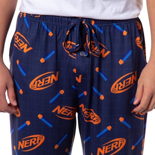 INTIMO Nerf Men's Pajamas Nerf Logo and Darts Print Sleep Pants PJ Bottoms for Adults3