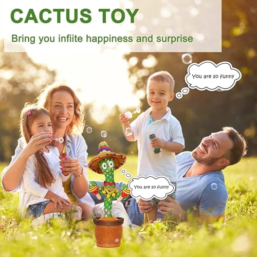Edencomer Tanzender Sprechender Kaktus, Singender Kaktus Spielzeug nachsprechen, Interaktive Plüschtier für Kinder, Ostern Geschenke für Jungen Mädchen Erwachsene (Drummer)