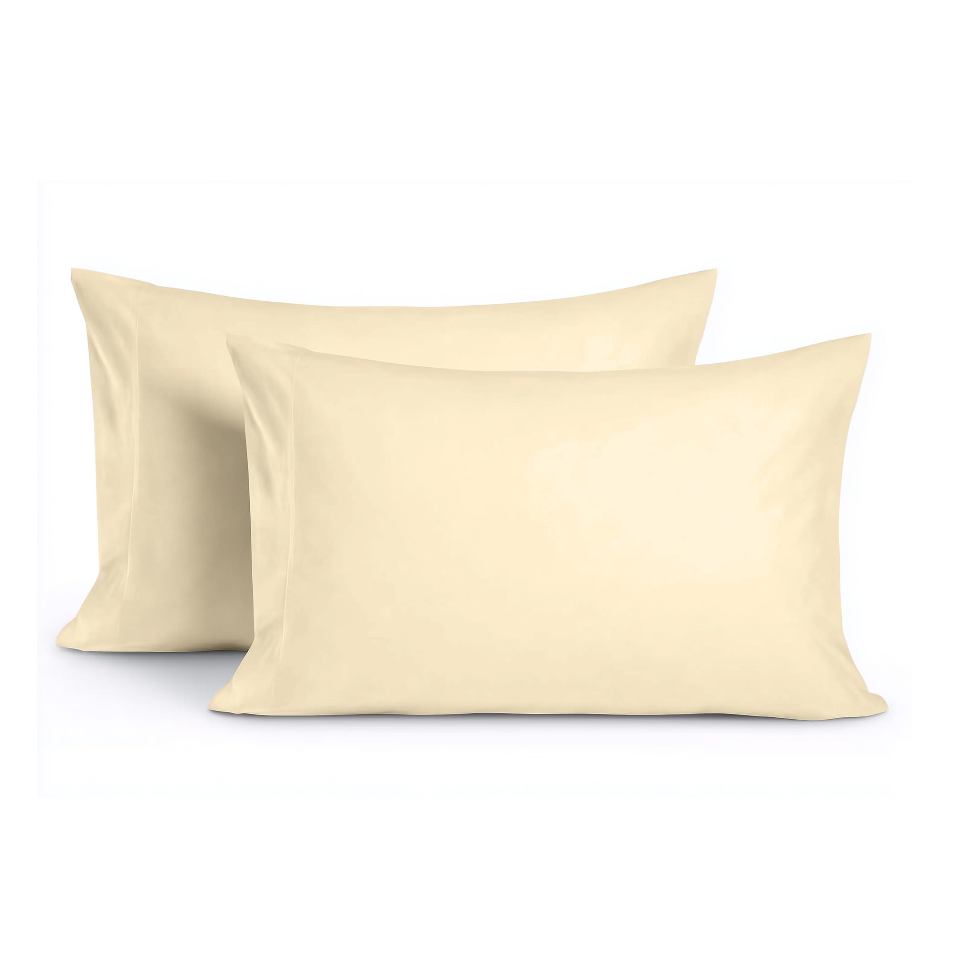 Home Sweet Home Uk Cream Pillowcases 2 Pack Cotton - 200 Thread Count Housewife Cotton Pillow Cases With Envelope Closure, 48X74 Cm Pillow Covers, Pillowcase 2 Pack