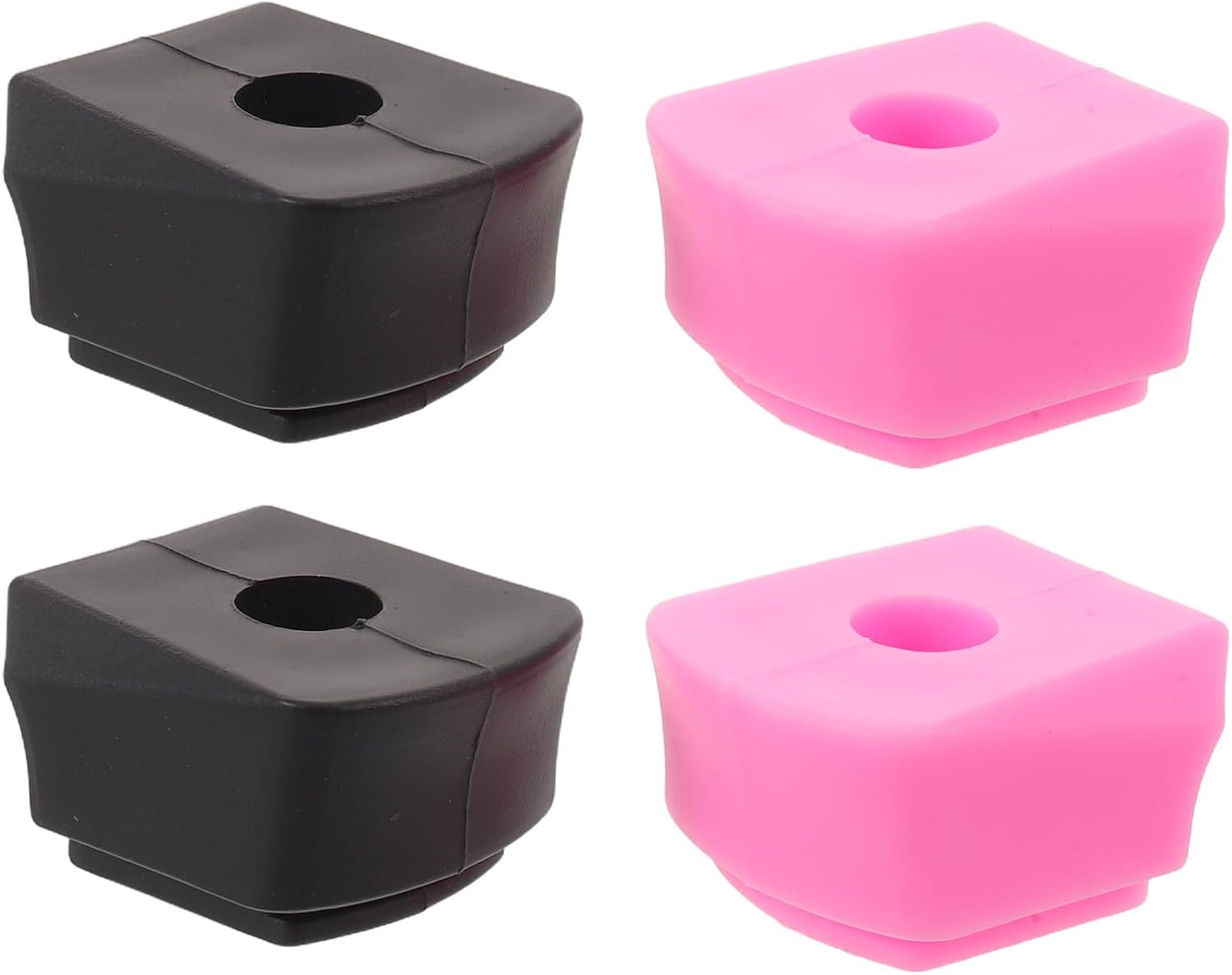 4pcs Rubber Roller Skate Toe Stopper Pad, Anti-Slip Brake Replacement Part with Boosting Control and High Visibility, Safety Repair Accessory for Roller Skates
