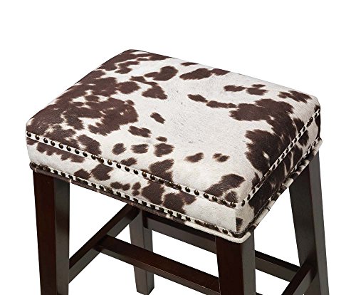 Linon Walt Brown Cow Print Counter Stool #TOP2