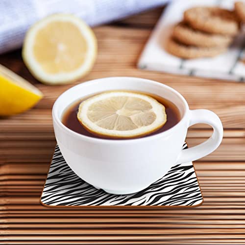 Dessous de verre texture zèbre carrés imperméables et antidérapants - 8