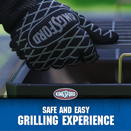 image for Kingsford Extreme Heat BBQ Grill Gloves, 2 Count | Heat Resistant Barb