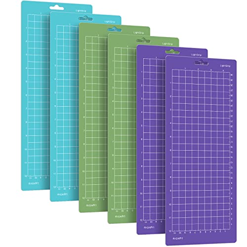 6 Stück Schneidematte für Cricut Joy 12“ x 4.5” (Standardgriff, Leichter Griff, Starker Griff), Rutschfeste Ersatz-Schneidematte, selbstklebende klebrige Schneidematten für Cricut Joy Zubehör Cover