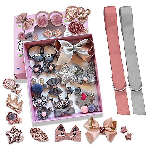 Baby hair clips, cute Lucky-M girl color matching hair clips, ponytail hair clips, baby hair clips, hair ring, 36 styles (B-36)