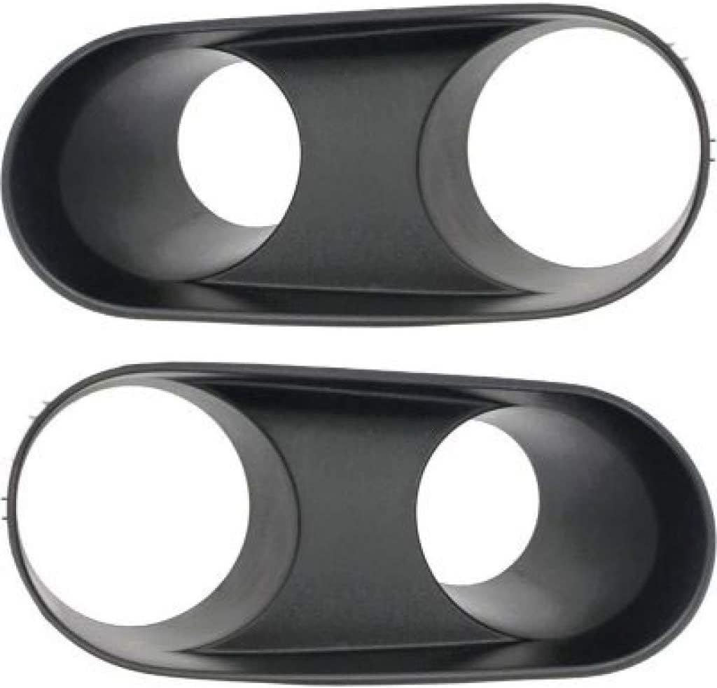 DAT AUTO Front Left Driver & Right Passenger Set of 2 Fog Light Cover Bezel Trim Molding Insert Replacement for 2003 2004 Ford Mustang Cobra Black Textured Plastic FO2598107 FO2599107 2R3Z15B438BA