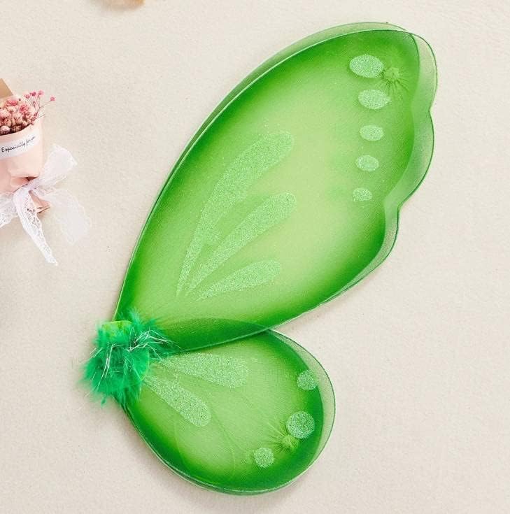 Miniatura 7 de NENMATTE Alas de hadas para niñas, alas de mariposa de hadas para fiesta de cumpleaños, alas de ángel brillantes, disfraz de Halloween