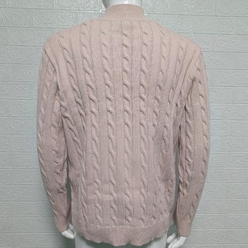 Men's Quarter Zip Sweater Slim Fit Casual Knitted Turtleneck Pullover Mock Neck Casual Sweater3