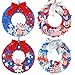 BOARDFEB 12 Sets 4th of July Crafts Kits DIY Patriotic Red White Blue Star Foam Wreath Signs Ornaments for Kids Independence Day Party Favors Gift Exchange Activities