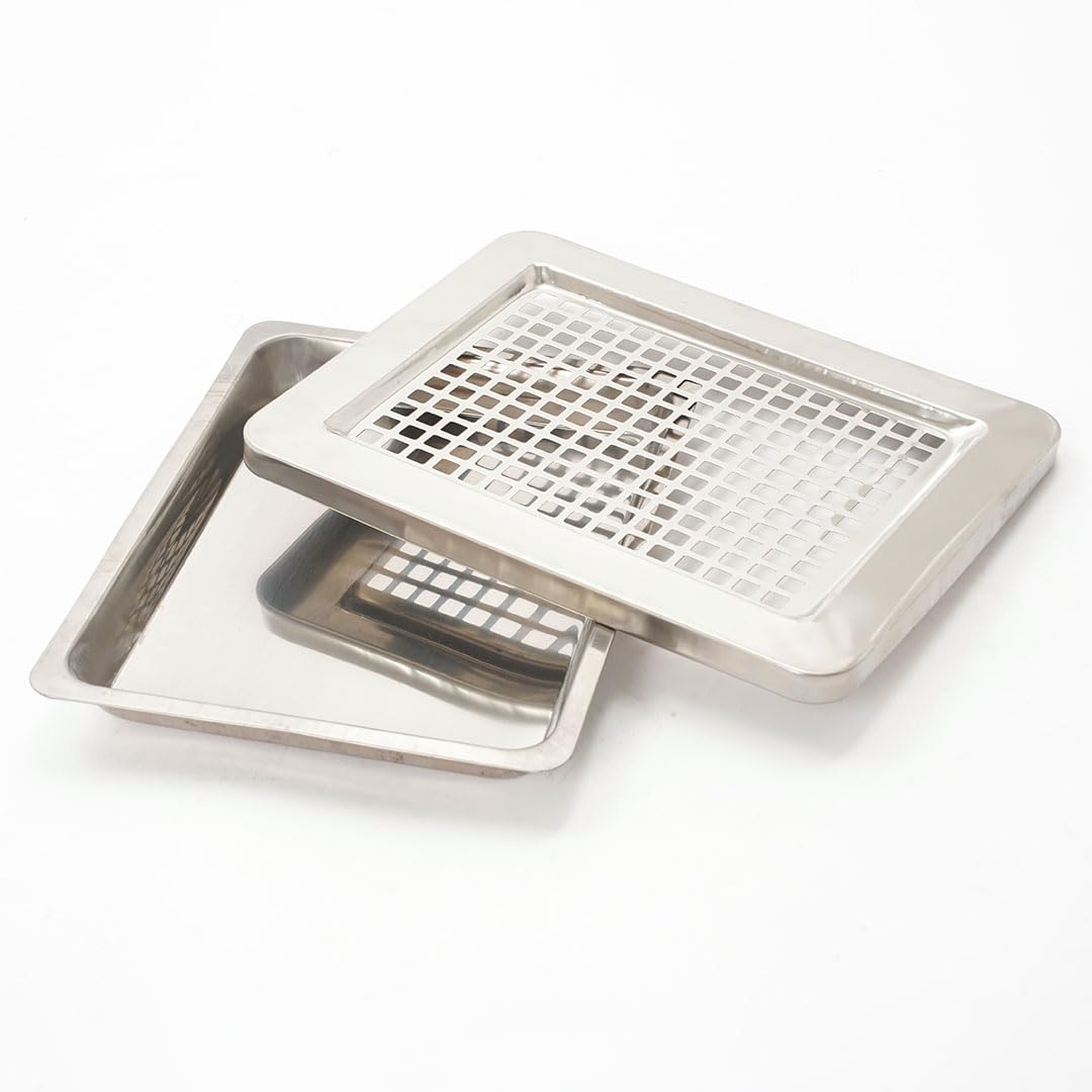 Danieli Store - Cenicero de Pie Rectangular para Exteriores Negro 30x24x61 cm - Cenicero Exterior con Papelera Extraíble. Papelera con Rejilla para Apagar Cigarrillos. 16L
