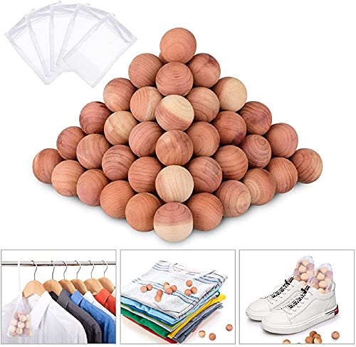 SHIYANI INTERNATIONAL Cedar Blocks, 100% Natural Cedar Blocks for Clothes Storage, Aromatic Fragrance Cedar Balls, Storage Accessories Closets & Drawers (100Pack)