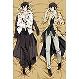 Ditooms Dakimakura Body Pillowcase Anime Pillow Cover Japanese Hot Bungo Dogs Osamu Dazai Bed Set 20x59inch Double-Side Manga Anime Cosplay Pillow Cushion Cover Home Room Decor SL280