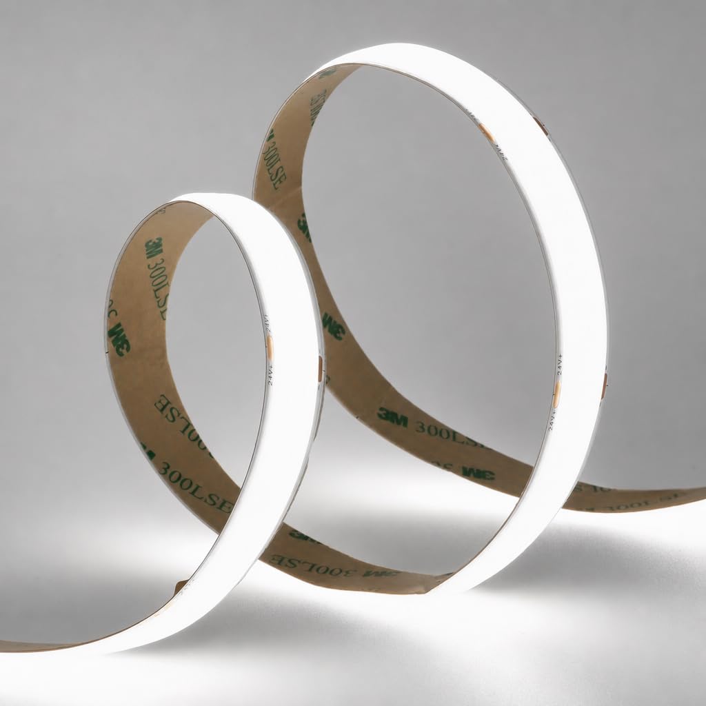 Striscia LED COB da 15 mm, 5 m, continua e senza punto, 3 file, 960 LED/m, 24 V, 25 W/m, 90 lm/W, CRI 92+, striscia LED bianca fredda, per decorazione industriale e commerciale (senza