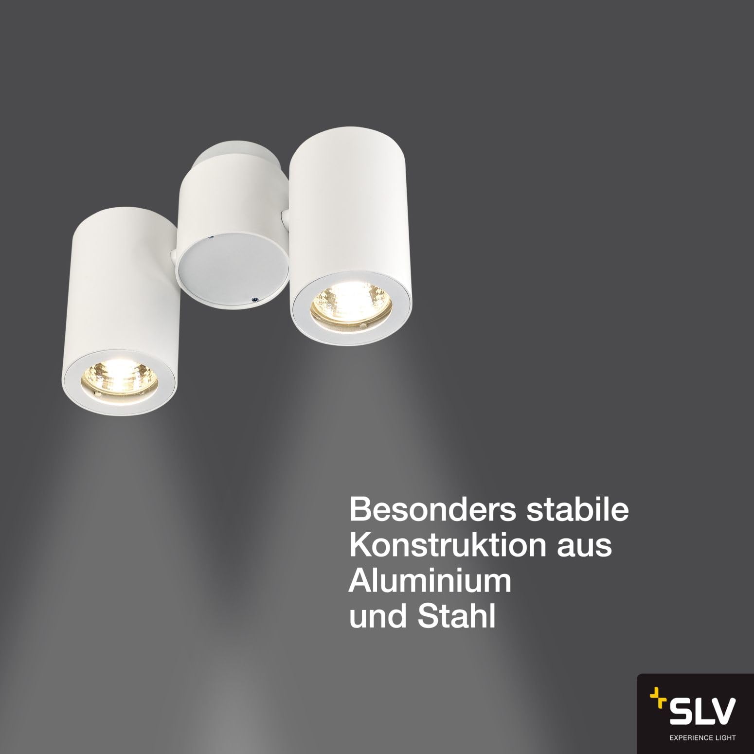 SLV LED Strahler ENOLA_B dreh- und schwenkbar | Dimmbare Wand- und Deckenleuchte zur Beleuchtung innen | LED Spot, Deckenfluter, Deckenstrahler, Decken-Lampen, Wand-Lampe | 2-flammig, GU10