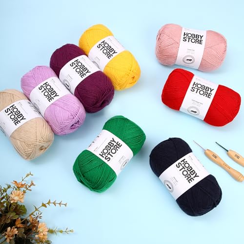 Image of DK Solid Yarn - Anti-Pill Acrylic Solid DK Yarn for Crochet & Knitting Everyday Essentials (1 ball /100 g) - Lilac 5024 | Magic Needles