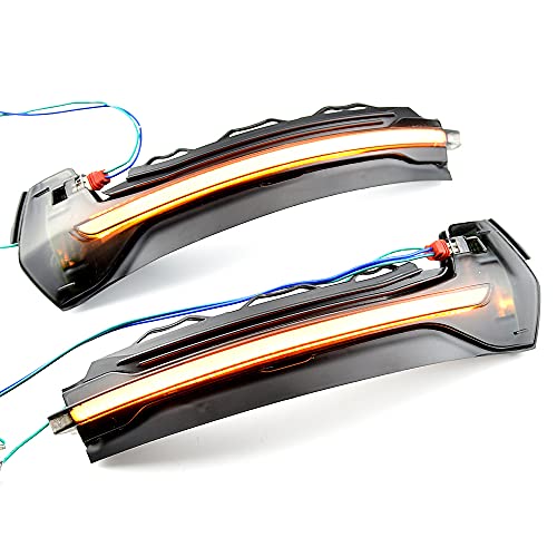 QKLsudua Conjunto de 2 peças de luzes de seta com espelho lateral de LED piscante dinâmico compatíve