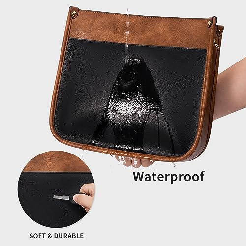 Image of HKCLUF Crossbody Bag Purse for Women 2PCS /Set Leather Hobo Handbag Wallet Set With 2Adjustable Guitar Strap Shoulder Bag | Purse