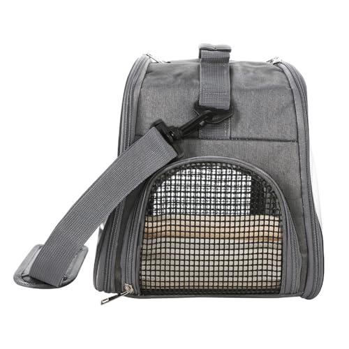 Image of Small Bird Travel Carrier Cage Portable Bird Parrot Parakeet Cockatiel Travel Carrier Bag Lightweight Birds Backpack with Standing Perch and Stainless Tray for Vet Visit Side Access Window