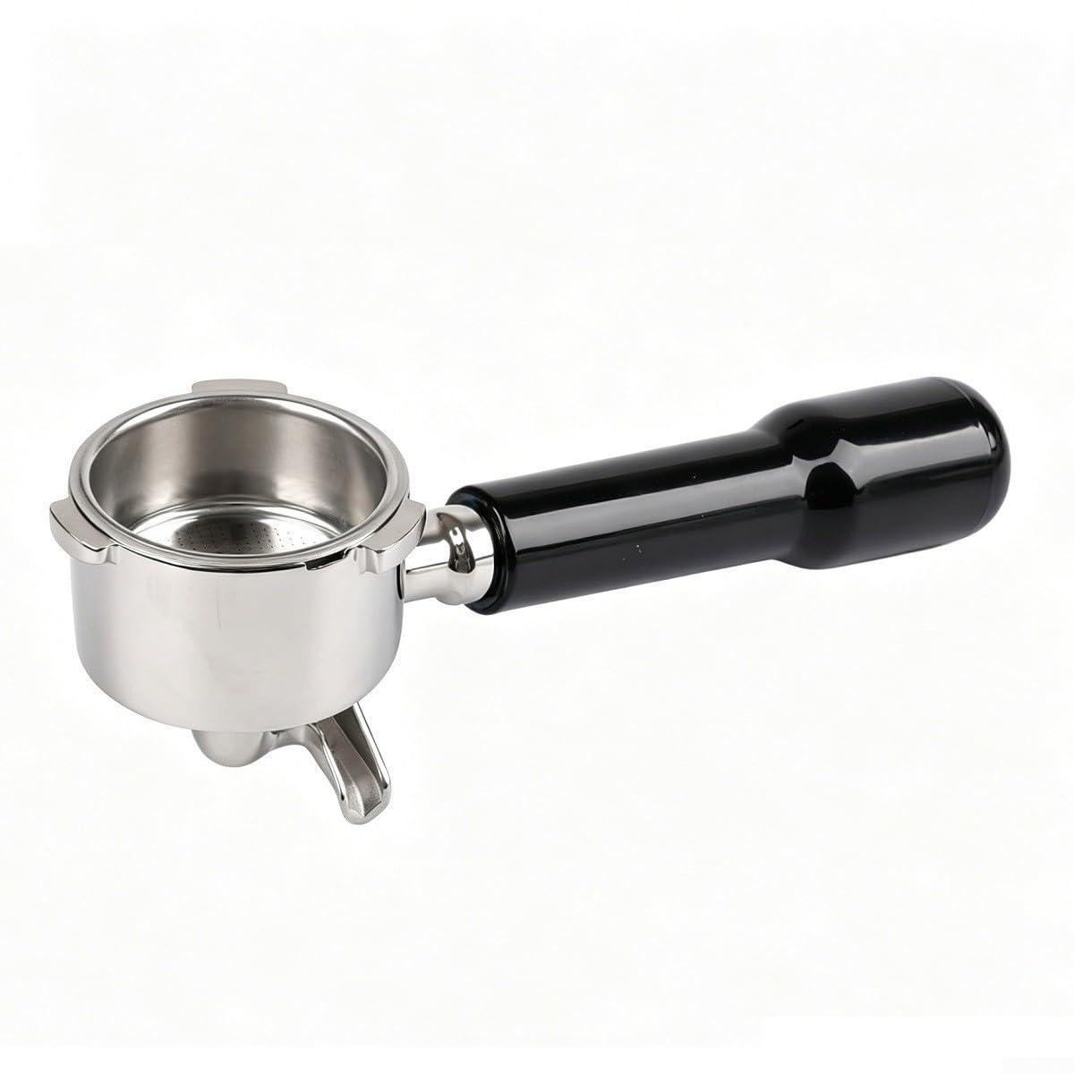 Portafilter in acciaio inox 51 mm 3 orecchie manico ABS argento