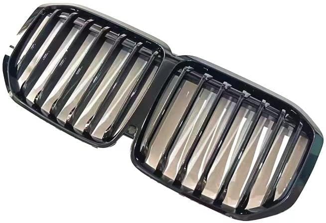 Generic Karmoxs Front Grill Bumper Grille Trim Fit for BMW X7 G07 2019 2020 2021 2022 Single Slat Grill Front Hood Insert Glossy Black - Image 5