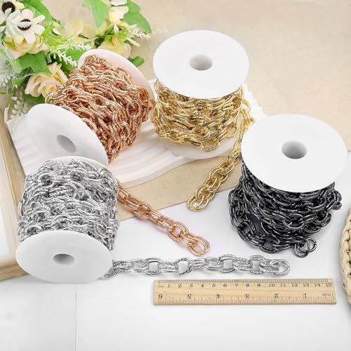 Chaîne en aluminium gris de 2,5m pour création de bijoux