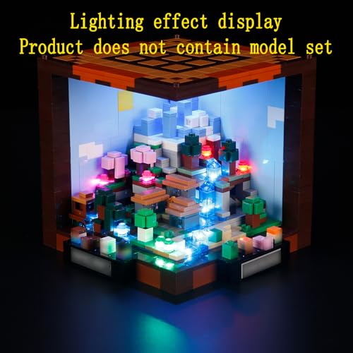 Image of GEAMENT LED Light Kit Compatible with LEGO MINECRAFT The Crafting Table Building Blocks Model - Lighting set for Ideas 21265 (Model Set Not Included)