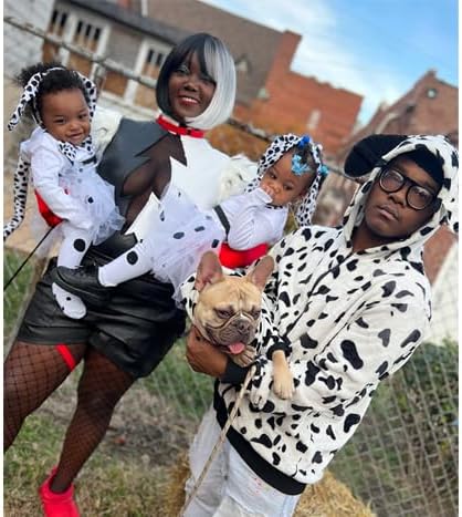 Miniatura 6 de McFadyon Costume Set with Dog Ear Headbands,Bow Tie,Tail for Christmas Halloween New Year Cosplay Costume or Party Decoration