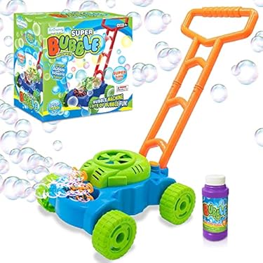 AMAZON - Bubble Lawn Mower for Toddlers 1 2 3 4 5, Bubbles Blowing Push Toys for Kids, Bubble Machine, Outdoor, Outside Toys for Toddlers, Easter Basket Stuffers, Easter First Birthday Gift for Boys and Girls