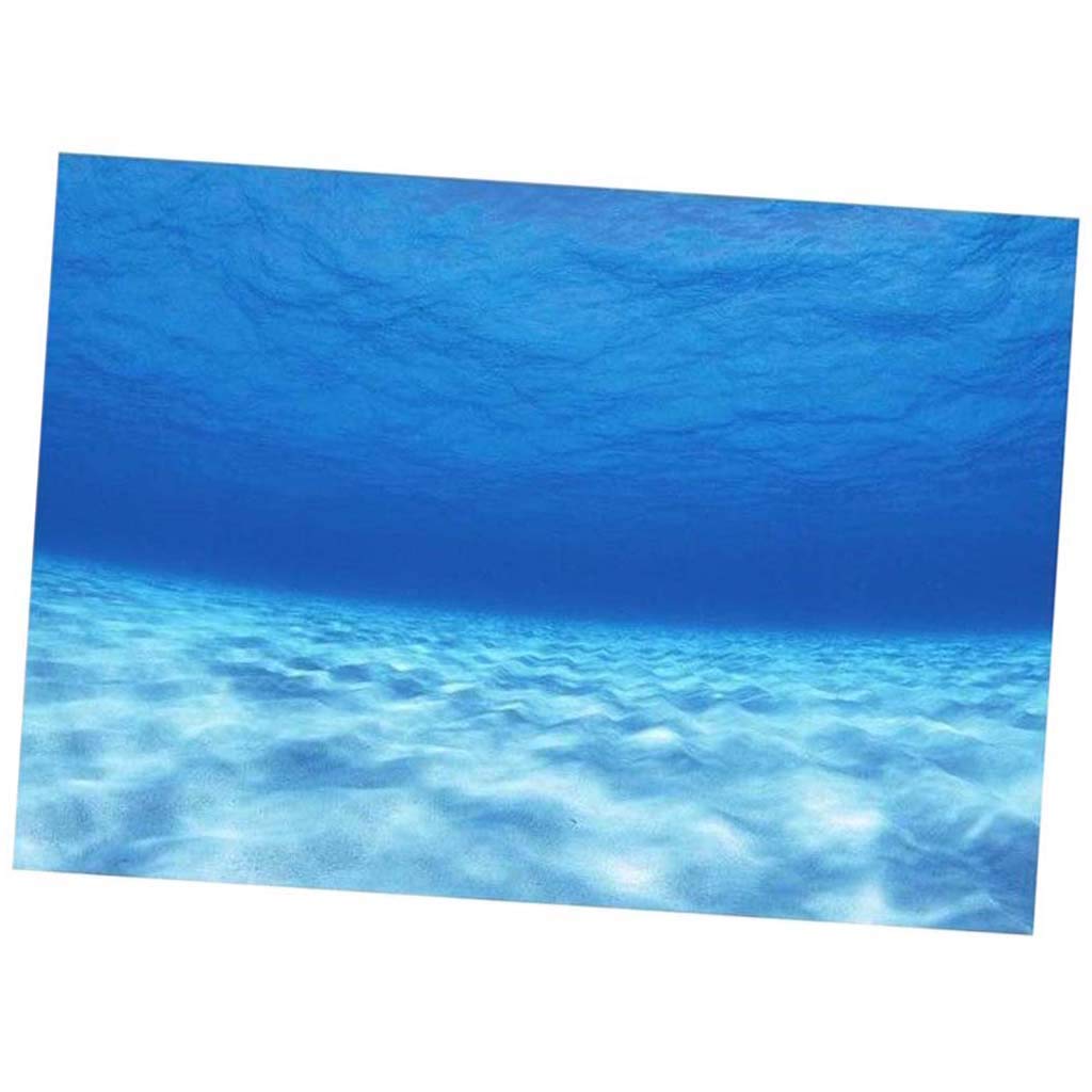 VANKOAAquarium Background Fish Tank Decoration Picture, PVC Self - Adhesive Poster Ocean Style Backdrop Decoration Paper Sticker - 122x46cm