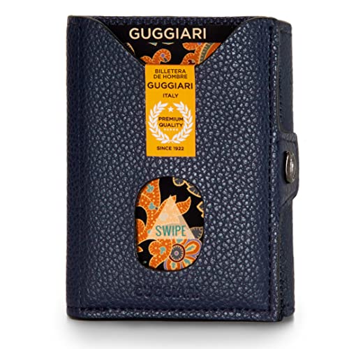 GUGGIARI Zen® Cartera Hombre Cuero de Calidad –Cartera Suave con Monedero, Billetera y Tarjetero - Billeteras para Hombre, Cartera RFID Antirrobo - Carteras para Hombre, Billetera Hombre-Notte