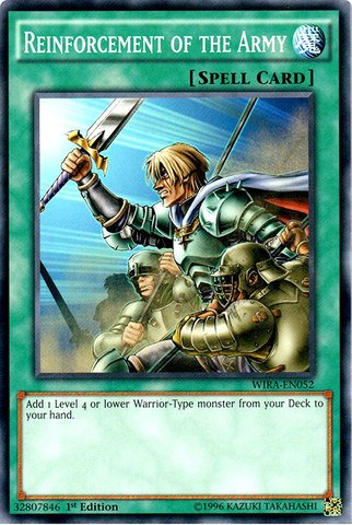 YU-GI-OH! - Reinforcement of The Army - WIRA-EN052 - Common - 1st Edition (WIRA-EN052) - Wing Raiders - 1st Edition - Common