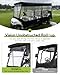 WEIMELL Golf Cart Enclosure 8 Passenger Fit for Club Car Villager 8 Seater Driving Rain Cover 4-Sided Clear Window Roll-up Zipper Door Waterproof Windproof Covers 600D Black
