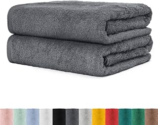 Zestaw 2 ręczników frotte do sauny, 80 x 200 cm, 100% bawełna, 2 x ręcznik do sauny, ręcznik plażowy XXL, antracyt