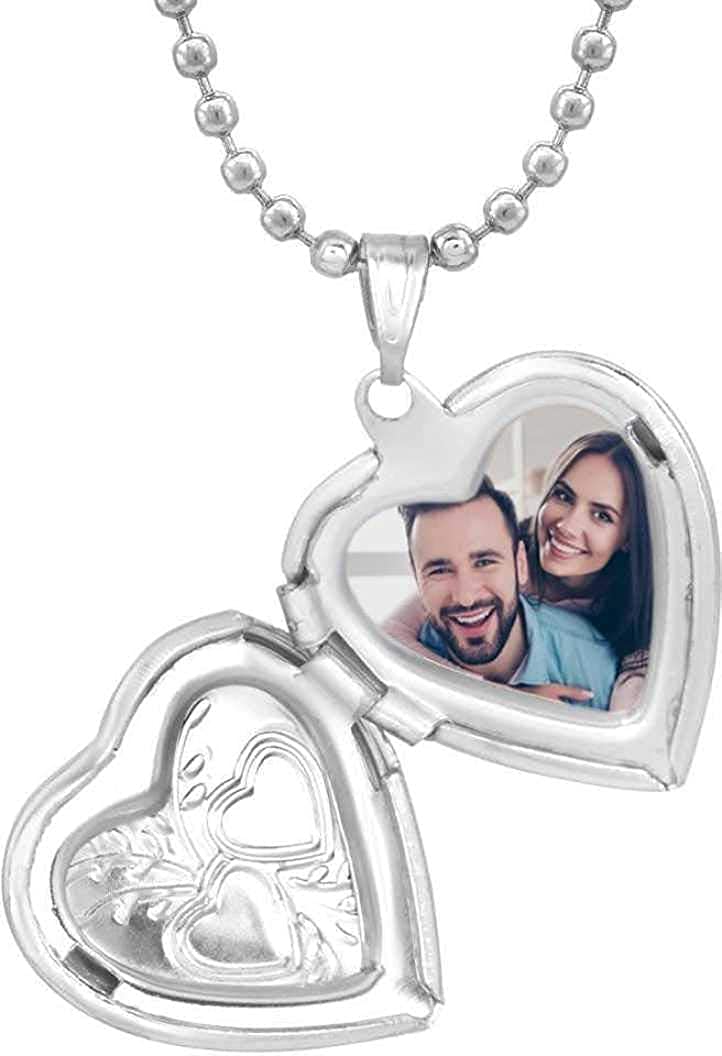 Morir Silver Plated Heart-Shaped Openable Mini Photo Frame Memory Photo Locket Pendant For Men (B083RFDL2Y) Amazon Price History, Amazon Price Tracker