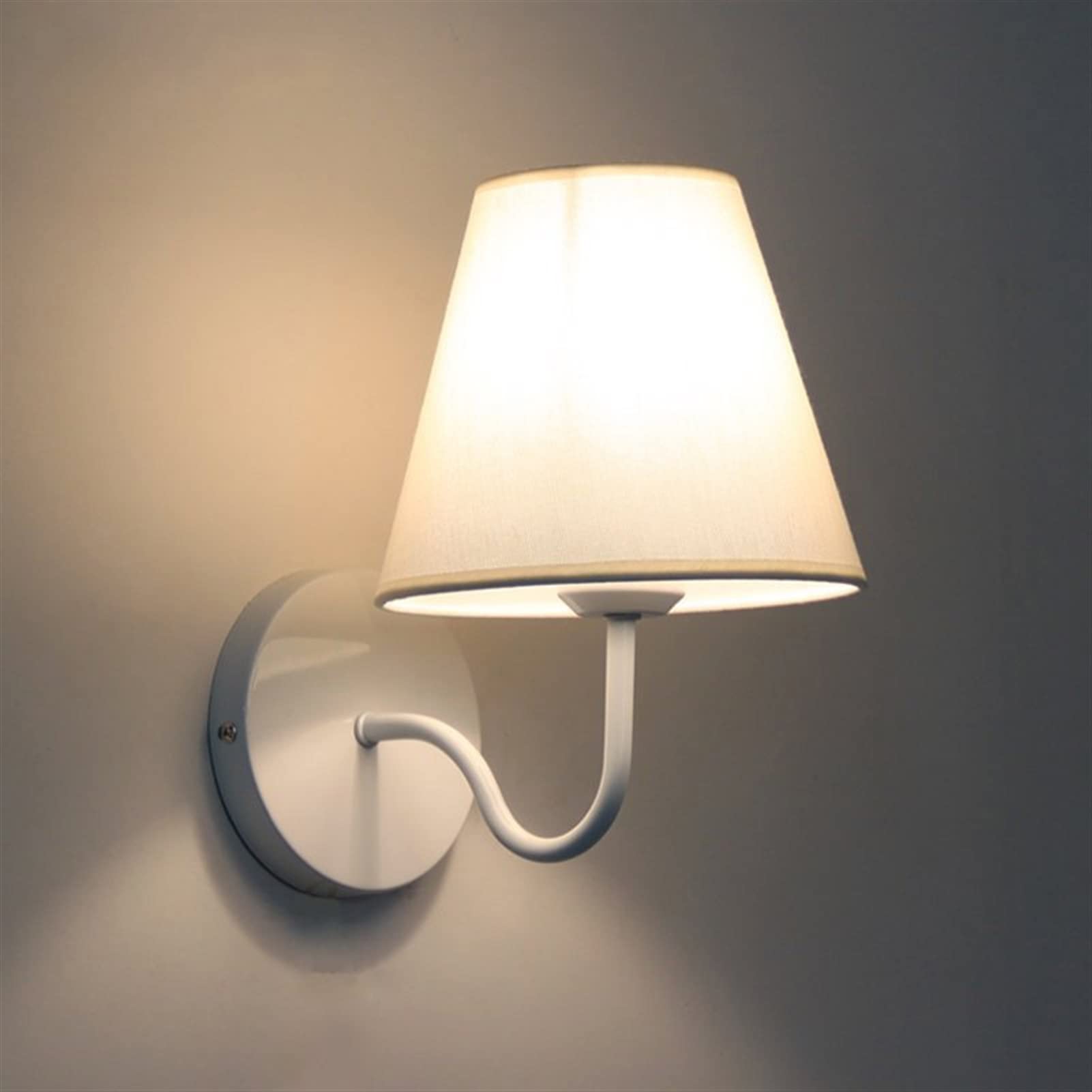 Luminaria murale HEPBAK moderna, aplique de pared de hierro blanco E27 8