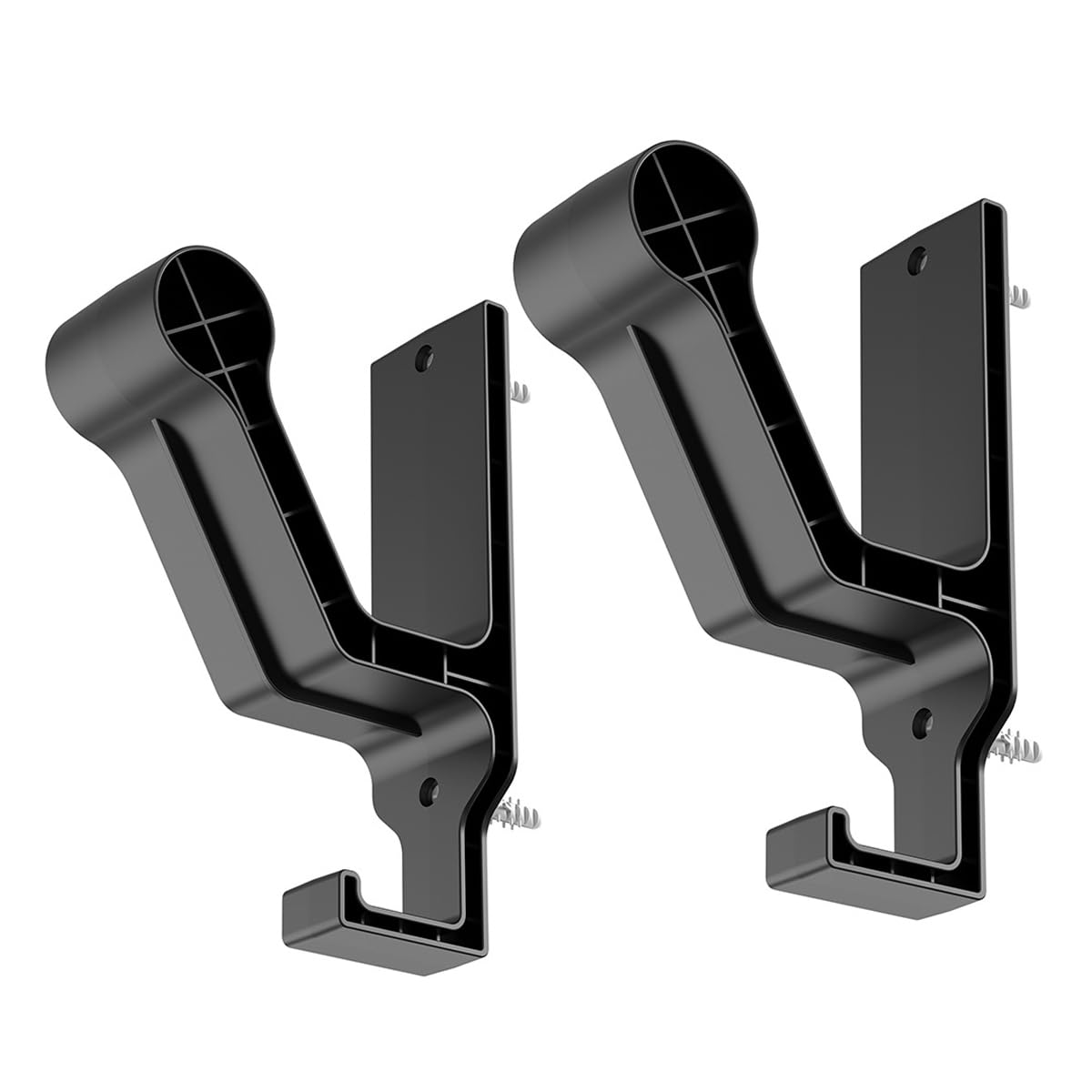 ANCLLO 2-Pack Helmet Wall Mount with Accessory Hooks - Universal Holder Rack for Motorcycle, Bike, Skiing, Rugby Sports Helmets