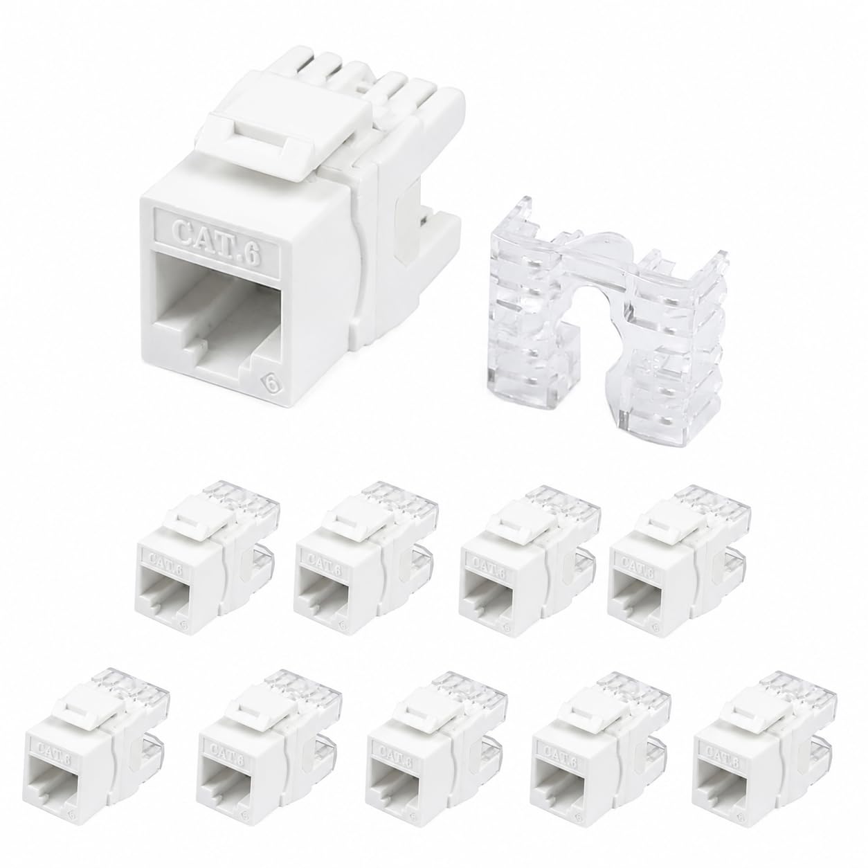 JIECHENG RJ45 Keystone Jack Cat6 (10PCS Tail Type)-image-26