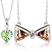 Produktbild 2Splendid Halsketten-Set, vergoldet, rhodiniert, mit Swarovski-Kristallen, 2 Stück, elegantes Schmuckstück, perfekt für Frauen, Geschenk für alle Anlässe, mit schöner Box