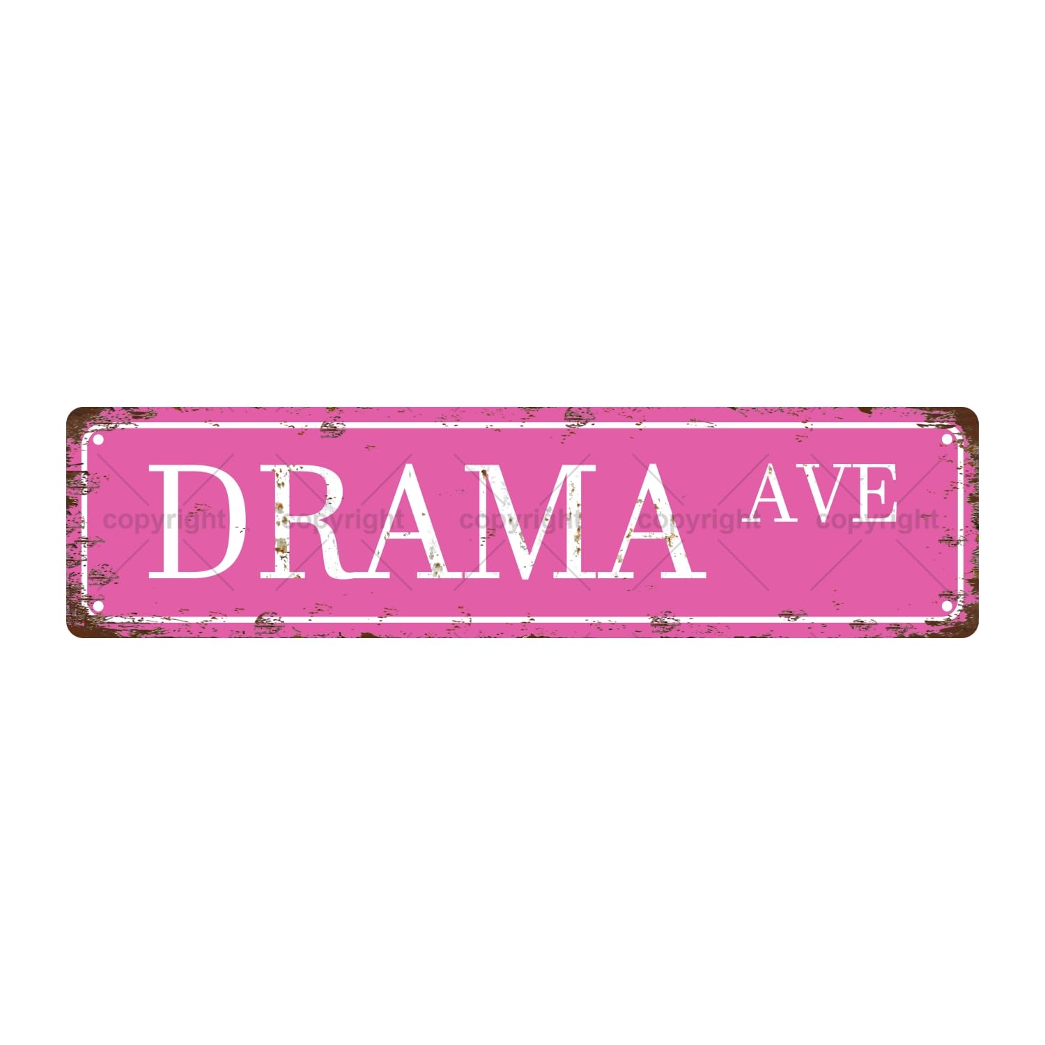 Drama AVE Bookshelf Metal Tin Street Sign Bar Cafe Garage Cave Home Room Wall Bathroom Farmhouse Garden Porch Patio Decor,4x16 Inch