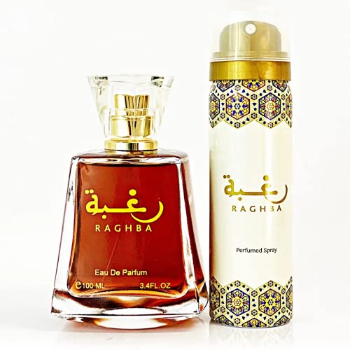 Raghba W/Deo Edp - Eau De Parfum 100Ml (3.4 Oz) | Elegant Long-Lasting Spray I Pleasant Bottle I By Lattafa #TOP2