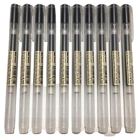 MUJI Gel Ink Ball Point Pen 0.5mm Black color 10pcs Cover