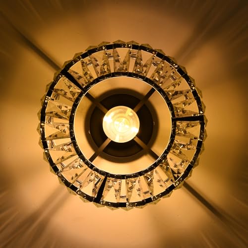 ANWIO Black Crystal Ceiling Light,Modern Ceiling Lights Living Room,Light Fittings Ceilings,Dia 26.5cm Industrial Chandeliers Ceiling Lights for Hallway Bedroom Kitchen Bathroom(E27 Base) - Cosy Home Interiors ANWIO Black Crystal Ceiling Light,Modern Ceiling Lights Living Room,Light Fittings Ceilings,Dia 26.5cm Industrial Chandeliers Ceiling Lights for Hallway Bedroom Kitchen Bathroom(E27 Base) - Image 5