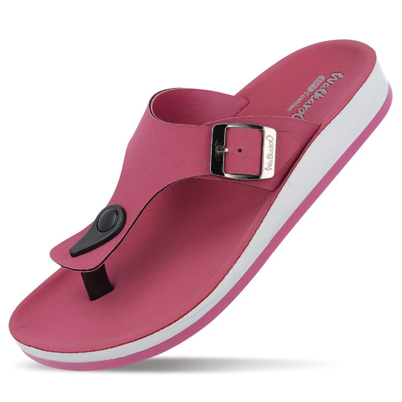 Image of WALKAROO Women's Fashion Sandals with Cushion Sole, Toe Seperator, Broad Straps and Lightweight - WE2349