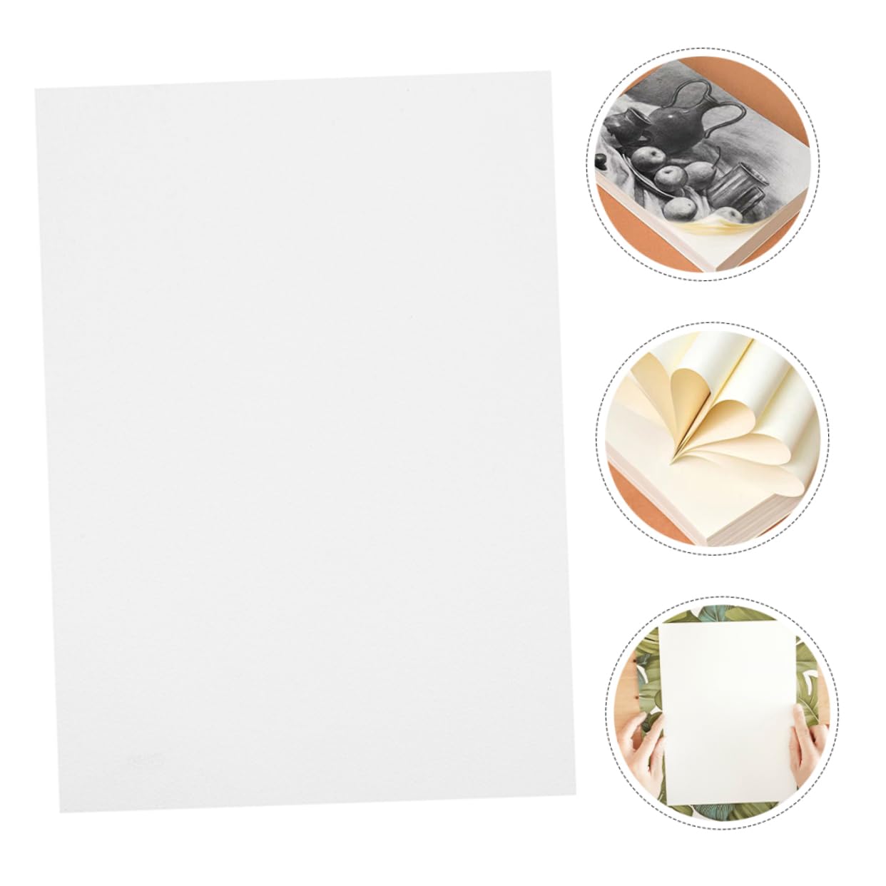 Aquarellpapier A4, 100 Blatt, Dickes Weißes Papier zum Malen | Stabile Oberfläche für Wasserfarben, Passend für Zeichnungen und Skizzen, Malpapier für Kreatives Arbeiten