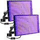 MEEKBOS 2er-Set UV Schwarzlicht Strahler 300W, LED Blacklight Fluter mit Stecker, IP65 Wasserdicht, 385–400 nm für Schwarzlichtparty, Glow-Effekt, Halloween, Outdoor-Deko