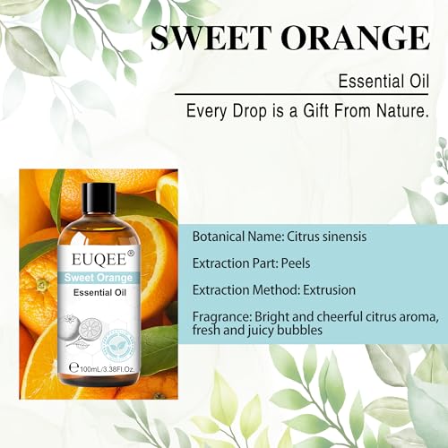 EUQEE Aceite Aromático Vainilla Musk 100ML y Naranja Dulce miniatura 7