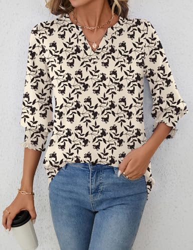 lomon women39s 2025 fashion tops 34 length sleeve business casual blouses summer tees shirts