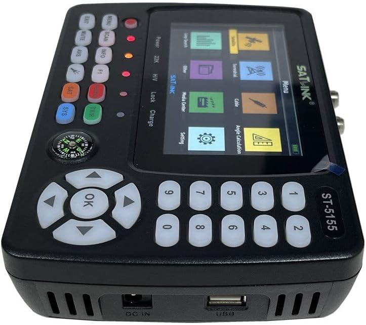ST-5155 Satellite & Terrestrial Cable Signal Meter DVB-S/S2/T/T2/C Combo Meter Support HD 1080P MPEG-2/4 H.264/H.265 (10 Bit), QPSK, 8PSK, 16APSK, 32APSK